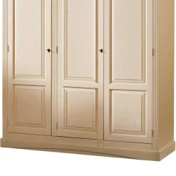Wohnen Massivholz Kleiderschrank Jaif in Creme Vintage