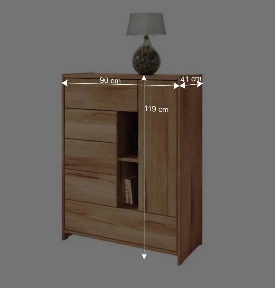 Massivholz Kommode Salomonia aus Kernbuche geölt^Wohnen Best