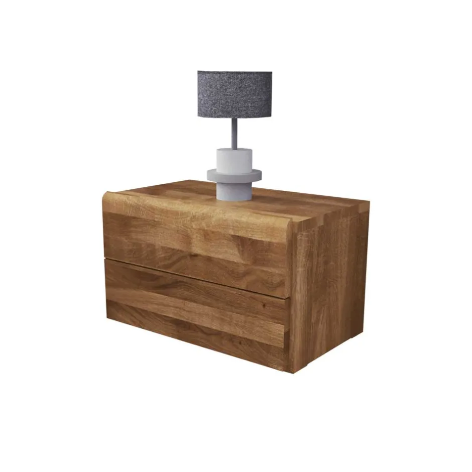 Wohnen Massivholz Nachtkommode Vaskov aus Wildeiche geölt