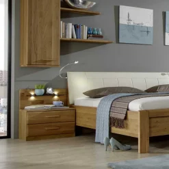 Wohnen Massivholz Nachtkommode Waruna aus Eiche (2er Set)
