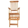 Wohnen Massivholz Outdoor Deckchair aus Teak - Zavamanco