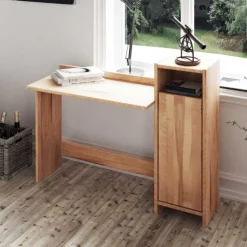 Wohnen Massivholz Schreibtisch Salomonia mit Schrank