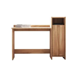 Wohnen Massivholz Schreibtisch Salomonia mit Schrank