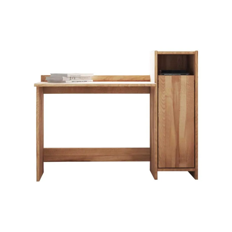 Wohnen Massivholz Schreibtisch Salomonia mit Schrank
