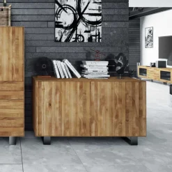 Wohnen Massivholz Sideboard Manzey aus Wildeiche geölt