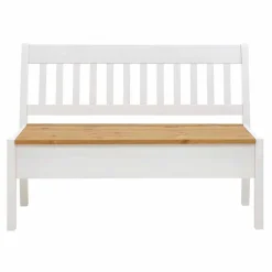 Massivholz Truhenbank Molzau in Weiß^Wohnen Online