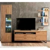 Wohnen Massivholz Wohnwand Möbel Set - Assela (dreiteilig)