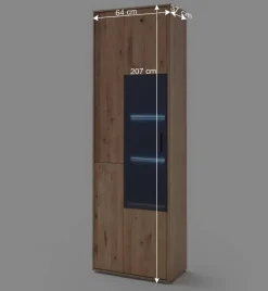 Wohnen Massivholz Wohnwand Möbel Set - Assela (dreiteilig)