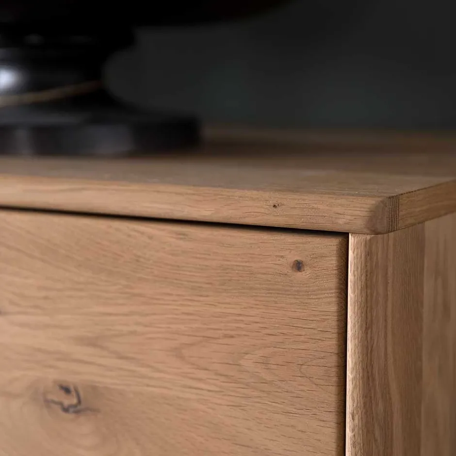 Wohnen Massivholz Wohnwand Möbel Set - Assela (dreiteilig)