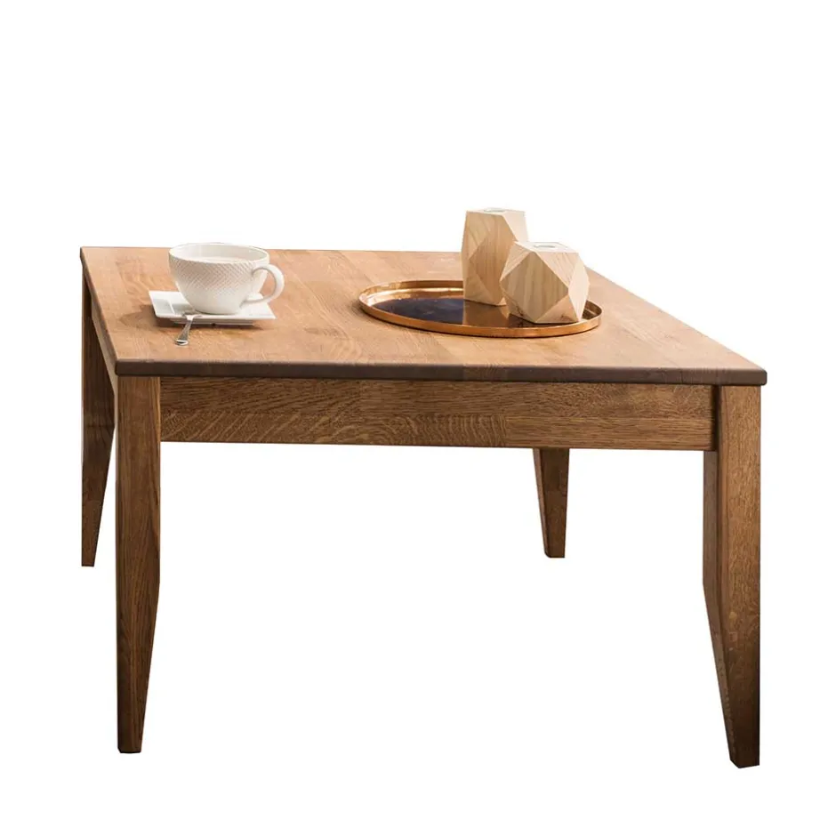 Wohnen Massivholz Wohnzimmertisch in Eiche dunkel - Glenza