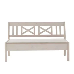 Massivholzbank Onesti in Weiß Kiefer^Wohnen Online