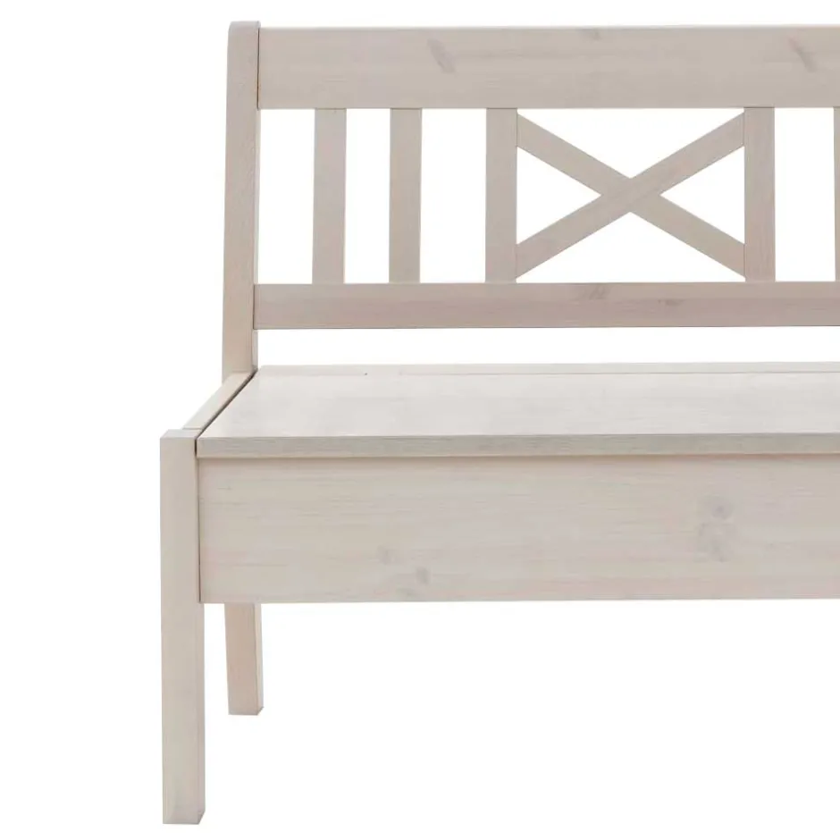 Massivholzbank Onesti in Weiß Kiefer^Wohnen Online