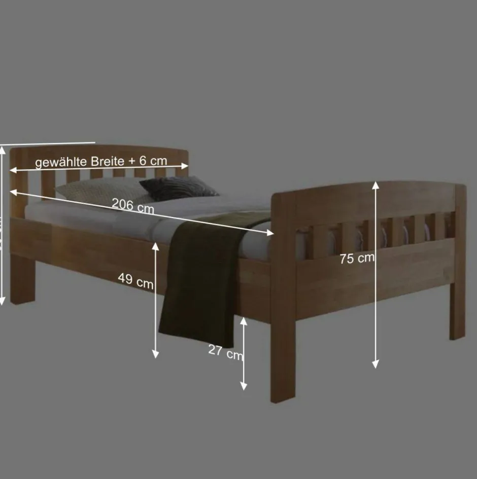 Massivholzbett Francisca aus Kernbuche^Wohnen Sale