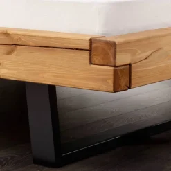 Massivholzbett mit Kissenoptik Kopfteil - Kalastania^Wohnen Best