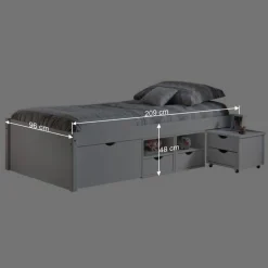 Massivholzbett Pradisio mit Stauraum^Wohnen Hot