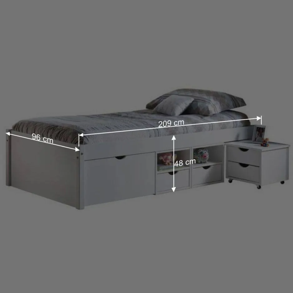 Massivholzbett Pradisio mit Stauraum^Wohnen Hot