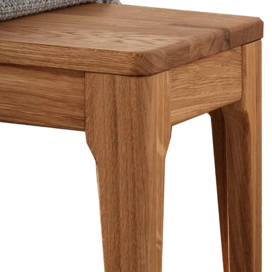 Massivholz-Bettbank aus Wildeiche - Babahira^Wohnen Outlet