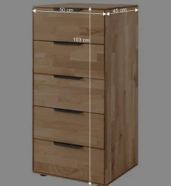 Wohnen Massivholz-Hochkommode - parkettverleimt - Kassanda