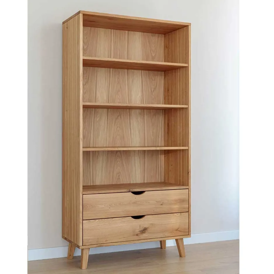 Massivholz-Regal mit zwei Schubladen - Fabijola^Wohnen Discount