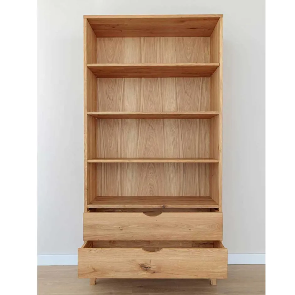 Massivholz-Regal mit zwei Schubladen - Fabijola^Wohnen Discount