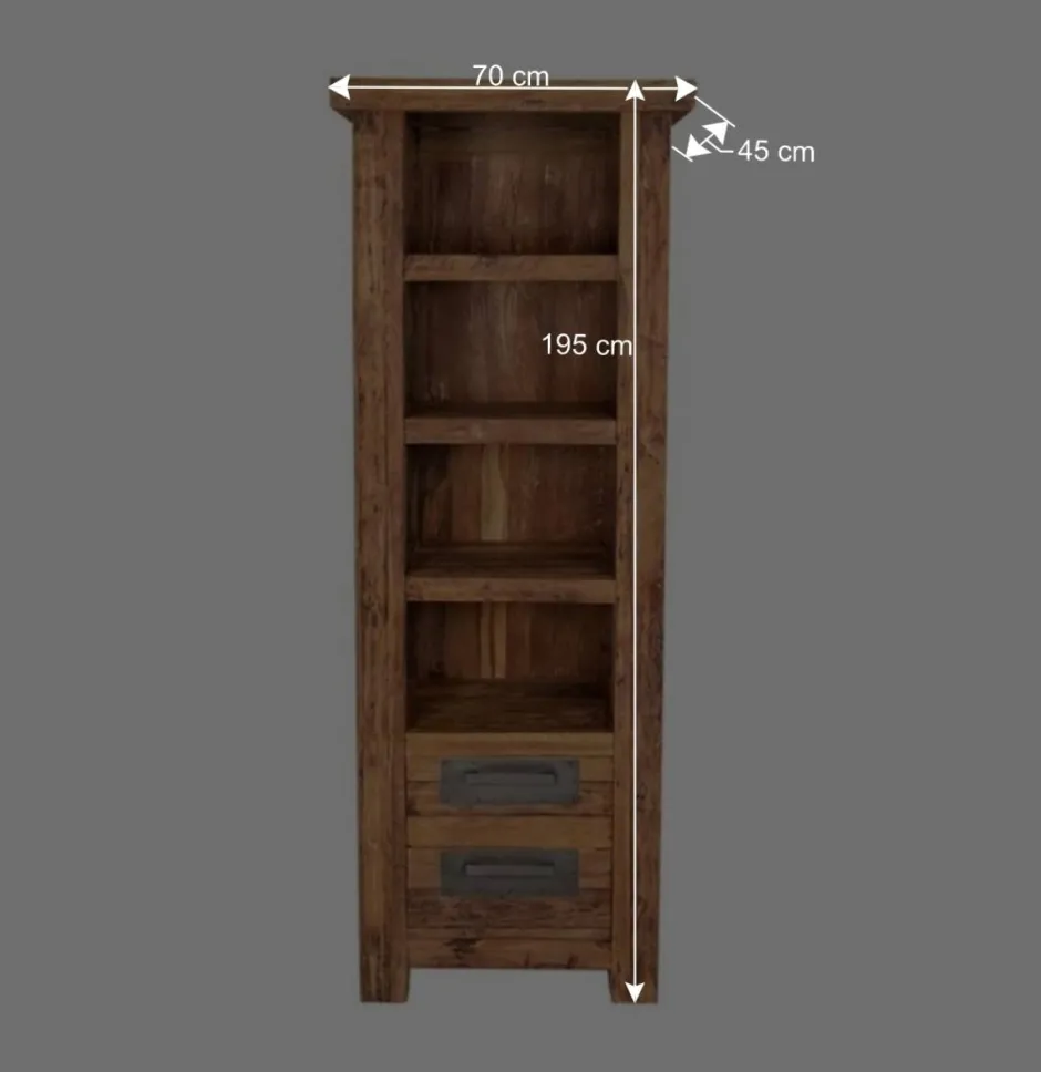 Wohnen Massivholzregal Ragista aus Teak Recyclingholz