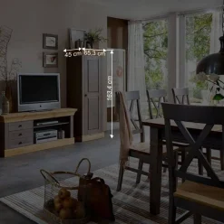 Massivholzschrank Cempino in Grau^Wohnen Hot