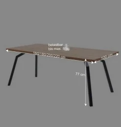 Wohnen Massivholztisch aus Balkeneiche - Leveziano