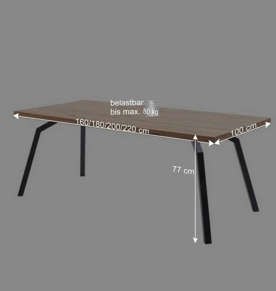 Wohnen Massivholztisch aus Balkeneiche - Leveziano