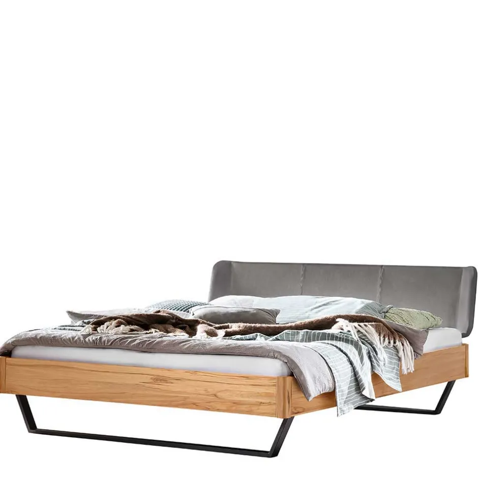 Material Mix Doppelbett aus Wildbuche - Syolino^Wohnen Clearance