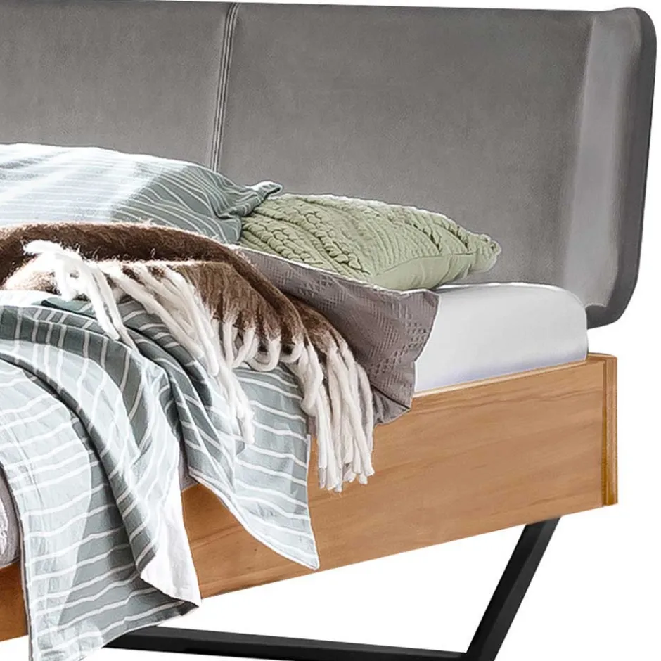 Material Mix Doppelbett aus Wildbuche - Syolino^Wohnen Clearance