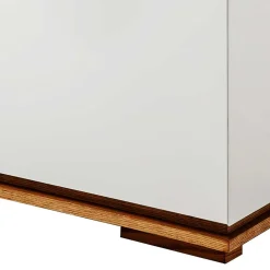 Mattweißes Highboard mit Asteiche massiv - Vangels^Wohnen