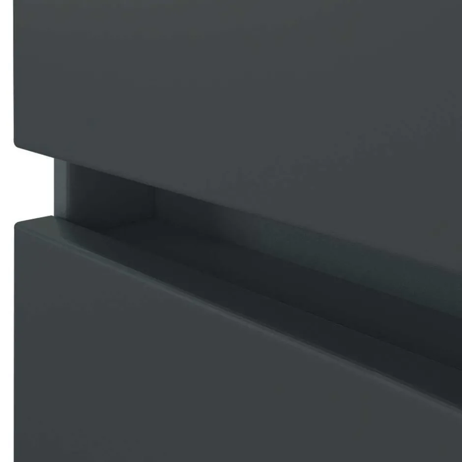 Wohnen Möbel fürs Badezimmer in Dunkelgrau - Natarivos (dreiteilig)