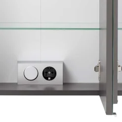 Wohnen Möbel fürs Badezimmer in Dunkelgrau - Natarivos (dreiteilig)