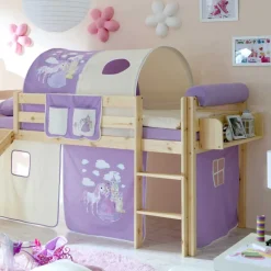 Kinder Wohnen Mädchen Hochbett Second mit Rutsche