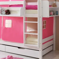Kinder Wohnen Mädchenzimmer Etagenbett aus weißer Kiefer - Jionalla