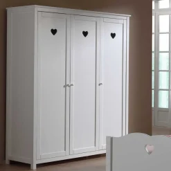 Kinder Wohnen Mädchenzimmer Grandory mit Herzchen (vierteilig)