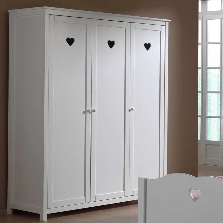 Kinder Wohnen Mädchenzimmer Grandory mit Herzchen (vierteilig)