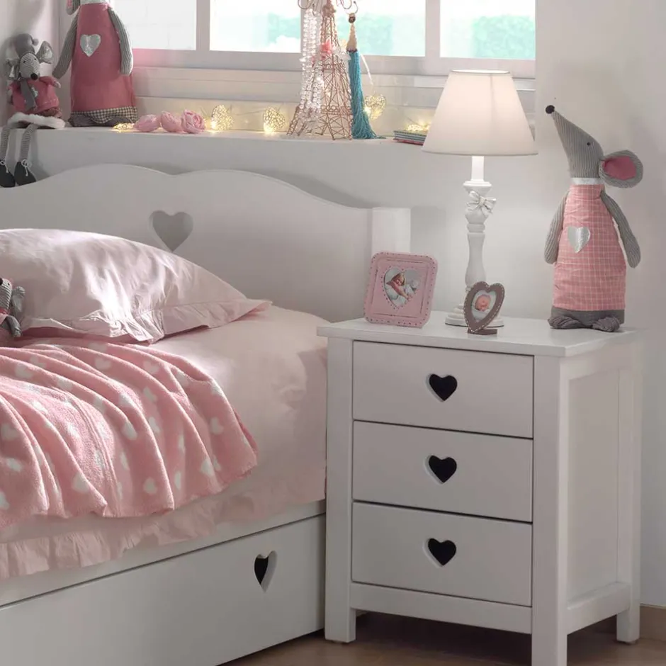 Kinder Wohnen Mädchenzimmer Grandory mit Herzchen (vierteilig)