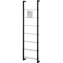 Wohnen Medien Wand Regal mit 7 Glasböden - Clobia I