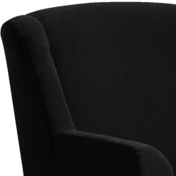 Wohnen Mega Polstersessel aus schwarzem Velours - Villaro