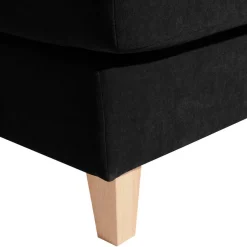 Wohnen Mega Polstersessel aus schwarzem Velours - Villaro