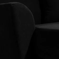 Wohnen Mega Polstersessel aus schwarzem Velours - Villaro