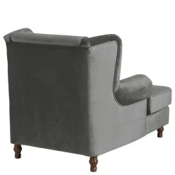 Wohnen Mega Wohnzimmersessel in Grau Samtvelours - Jusic