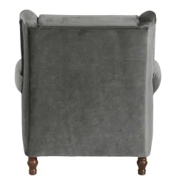 Wohnen Mega Wohnzimmersessel in Grau Samtvelours - Jusic