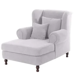 Wohnen Megasessel in Silbergrau Velours - Bacanova