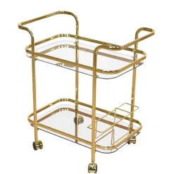 Wohnen Metall Barwagen in Messingfarben - Imano