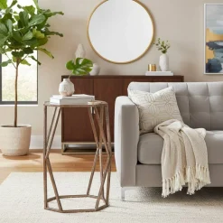 Metall Beistelltisch Bullet mit Glasplatte^Wohnen Sale