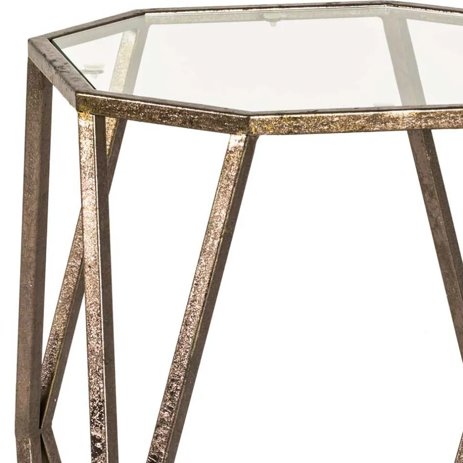 Metall Beistelltisch Bullet mit Glasplatte^Wohnen Sale