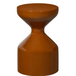 Wohnen Metall Beistelltisch in Ocker glänzend - Svilia