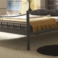 Wohnen Metall Bett Rosanna in Dunkelgrau